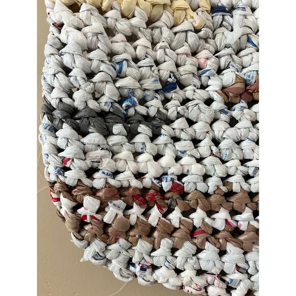 Handmade Recycled Grocery Bag Tote (Extra Long: 16.5" x 24.5") - Picture 2 of 9